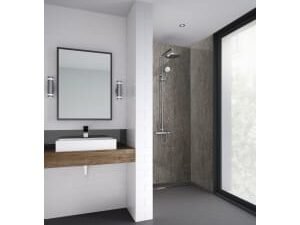 Mermaid Bronze Patina Laminate Single Shower Panel - 2400 x 1200mm