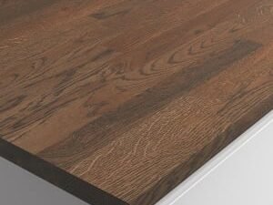27mm Solid Rustic Oak Black Oil Worktop 610mm X 3m