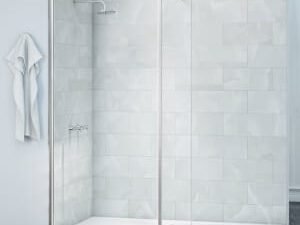 Nexa By Merlyn 8mm Chrome Frameless Swivel Wet Room Shower Panel Only - 2015 x 300mm