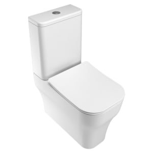 Wickes Siena Easy Clean Close Coupled Toilet Pan & Soft Close Slim Sandwich Seat – 360mm