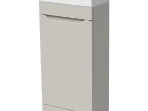 Wickes Malmo Light Grey Cloakroom Freestanding J Pull Vanity Unit & Basin - 850 x 400mm