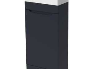 Wickes Malmo Indigo Blue Cloakroom Freestanding J Pull Vanity Unit & Basin - 850 x 400mm