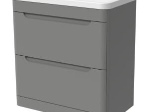 Wickes Malmo Dust Grey Freestanding J Pull Vanity Unit & Basin - 800mm