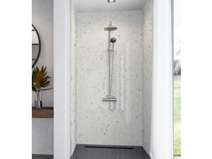Mermaid Elite Quartzo Bianco 3 Sided Shower Panel Kit - 1200 x 900mm
