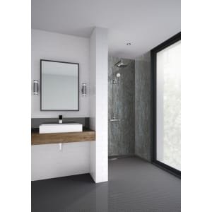 Mermaid Silver Patina Laminate 2 Sided Shower Panel Kit – 1200 x 900mm