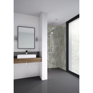 Mermaid Distressed Wood Laminate 3 Sided Shower Panel Kit – 1700 x 900mm