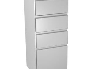 Wickes Hertford Dove Grey 4 Drawer Storage Unit - 300 x 735mm
