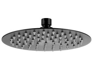 Bristan Round Slimline Black Shower Head - 200mm