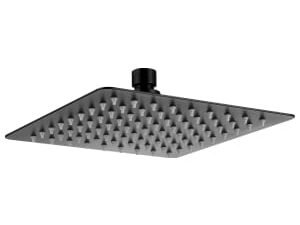 Bristan Square Slimline Black Shower Head - 200mm