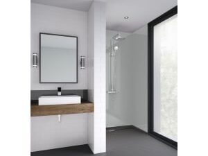 Mermaid Urban Grey Gloss Acrylic 3 Sided Shower Panel Kit - 1200 x 900mm