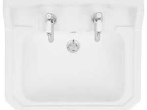 Wickes Oxford Traditional 2 Tap Hole Semi Recessed Bathroom Basin - 550mm