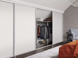 Spacepro Heritage Loft Sliding Door White Frame White Panel 610mm