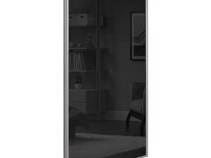 Spacepro Heritage Loft Sliding Door Silver Frame Black Glass 610mm
