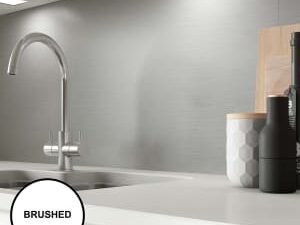 AluSplash Splashback Brushed Silver 800 x 600mm - Brushed