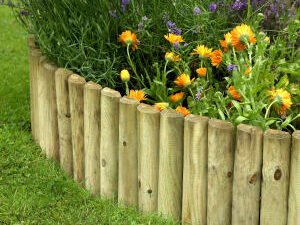 Forest Half Log Timber Border Edging Roll - 300 X 1800 mm
