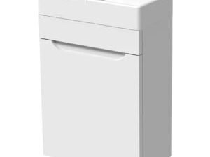 Wickes Malmo Gloss White J Pull Wall Hung Vanity Unit - 580 x 400mm