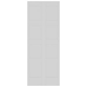 Wickes Marlow 4 Panel Shaker White Primed Solid Core Bi-Fold Door - 1947 x 762mm