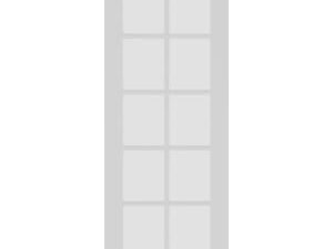 Wickes Canterbury 10 Light White Primed Solid Core Door - 1981 x 762mm