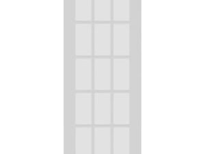 Wickes Canterbury 15 Light White Primed Solid Core Door - 1981 x 762mm