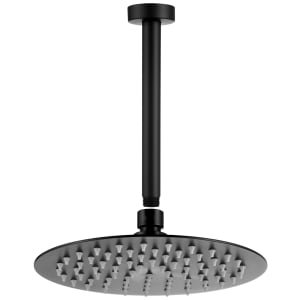 Bristan Black Ceiling Mounted Round Shower Head & Arm