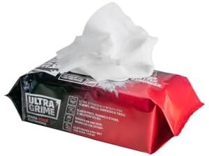 Ultragrime Pro XXL+ Power Scrub Cloth Wipes - Pack of 80