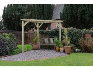 Forest Garden Slatted Corner Pergola 297cm x 149cm