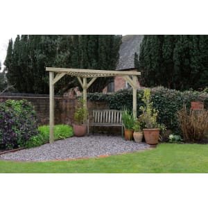 Forest Garden Slatted Corner Pergola 297cm x 149cm