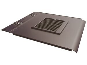 Envirotile Plastic Lowline Dark Brown Tile Vent - 365 x 325 x 12mm