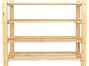 Wickes 4 Tier Pine Shoe Rack - 800mm