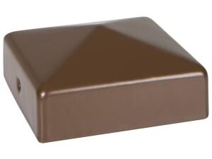 DuraPost Sepia Brown Post Cap with Bracket - 75mm x 75mm