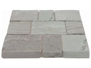 Marshalls Fairstone Natural Stone Set Driveway Block Paving Silver Birch - Sample