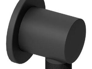 Wickes Round Shower Wall Outlet - Matt Black