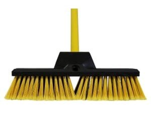 Bulldozer 14in Heavy Duty Broom with Cushion Grip Handle