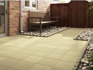 Marshalls Richmond Smooth Buff Paving Slab 450 x 450 x 32mm - Pack of 60