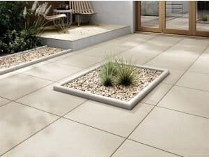 Marshalls Sawn Sandstone Smooth Buff Multi Paving Slab 600 x 600 x 22mm - Pack of 38