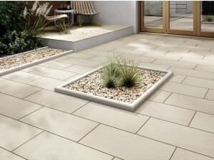 Marshalls Sawn Sandstone Smooth Buff Multi Paving Slab 600 x 300 x 22mm - Pack of 72