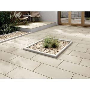Marshalls Sawn Sandstone Smooth Buff Multi Paving Slab 600 x 300 x 22mm – Pack of 72