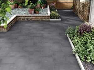Marshalls Limestone Textured Black Multi Paving Slab 600 x 300 x 22mm - Pack of 72