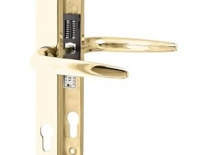 Yale Essentials Long Backplate Door Handle - Polished Gold