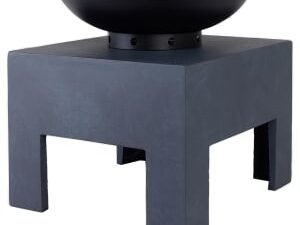 Charles Bentley Metal Outdoor Fire Pit with Square Stand