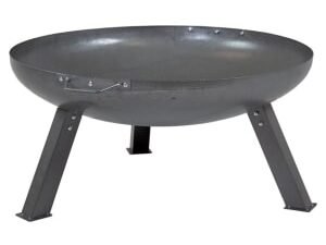 Charles Bentley 80cm Large Round Outdoor Fire Pit - Oil Finished
