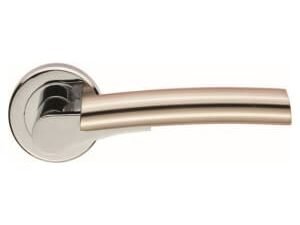 Serozzetta Valiant Dual-Tone Round Rose Door Handle - 1 Pair