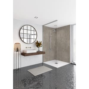 Mermaid Elite Gold Stone Post Formed Finished Edge Single Shower Panel – 2420 x 1200mm