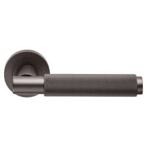 Varese Matt Bronze Knurled Round Rose Door Handle – 1 Pair