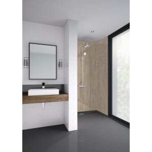 Mermaid Laminate Pin Taiga Square Edge Single Shower Panel – 2400 x 1200mm