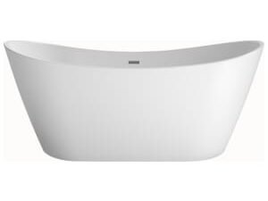 Wickes Sydney Freestanding Matt White Double Ended Slipper Bath 1700 x 800mm