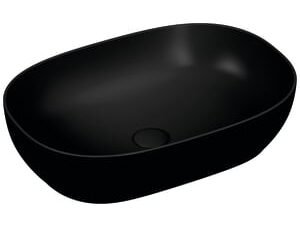 VitrA Outline Oval Matt Black Countertop Basin - 590mm