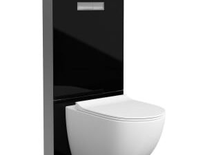 VitrA Vitrus Glass Surround Concealed Cistern for Wall Hung Toilet Pans - Black