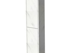 Wickes Tallinn White Marble Push To Open Tower Unit - 1300 x 300mm