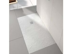 Nexa By Merlyn 30mm Rectangular Slate White Shower Tray - 1000 x 800mm